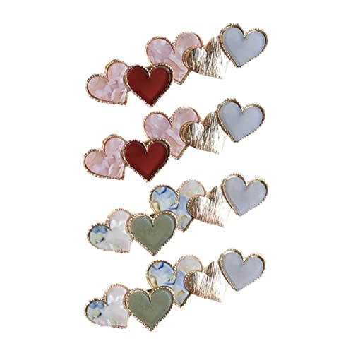 Baluue 4stücke Herz Haarklammern Für Mädchen Und Niedliche Duckbill Clips Pastellfarben Für Hochzeiten Partys Und Alltagsfrisuren von Baluue