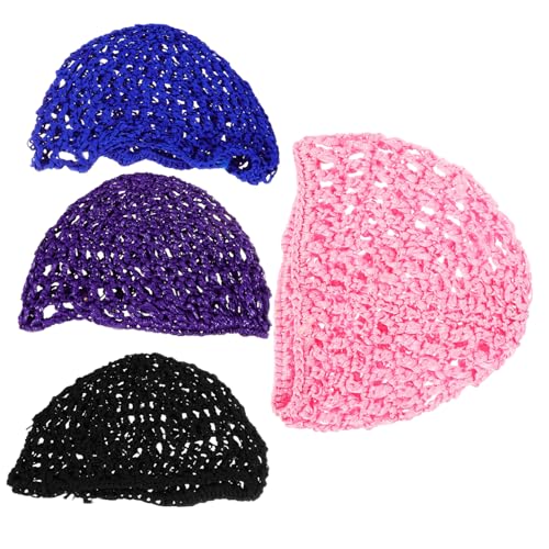 Baluue 4stücke Mesh Häkeln Dame Haar Net Frauen Mesh Hut Weibliche Haar Net Snood Hut Für Frauen Und Mädchen Schlichtes Netzdesign Angenehmes Tragegefühl Langlebiges Material Zum von Baluue