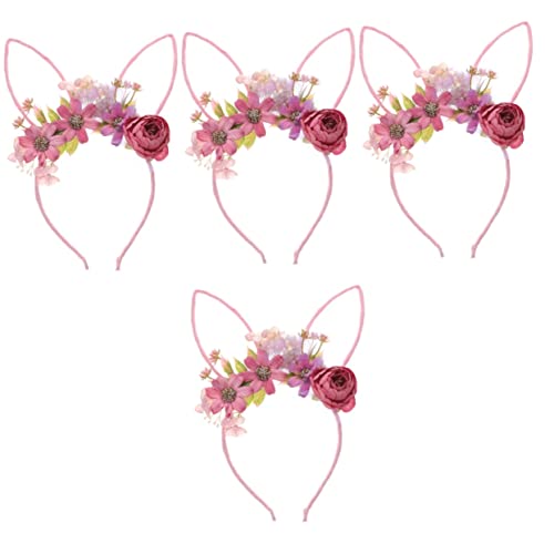 Baluue 4 Stück Hasenohren Stirnband Hasenohren Stirnband Bulk Hasenohren Stirnband Für Erwachsene Hasenohren Stirnband Hasen Stirnbänder Hasen Stirnband Tiaras Für Bulk Stirnbänder von Baluue