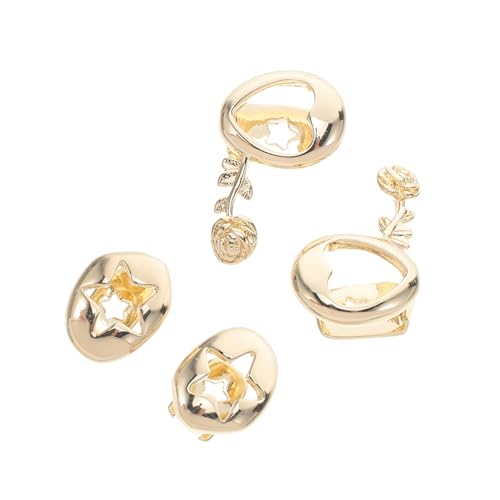 Baluue 4 Stück Hip Hop Stil Grill Einzelzahnkappen Hip Hop Zahnkappen Kostüm Mund Zahnkappen Einzelzahnschmuck Kostüme Golden Copper von Baluue