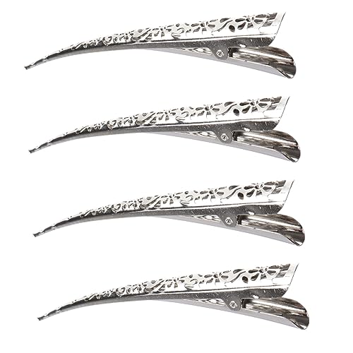 Baluue 4stücke Haarspange Hohl Stil Damen Haarnadel Silber Kopfbedeckung Zähne Design Metall Schmuck von Baluue