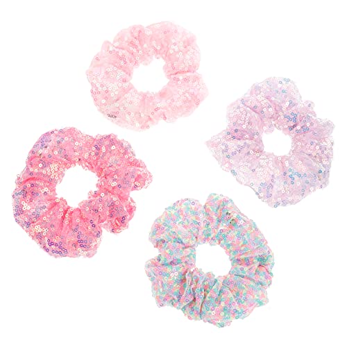 Baluue 4stücke Led Leuchtende Haargummis Für Mädchen Elastische Haarklammern Im Mesh-design Für Partys Und Besondere Anlässe Farbwechsel Mit Lichtmodi von Baluue