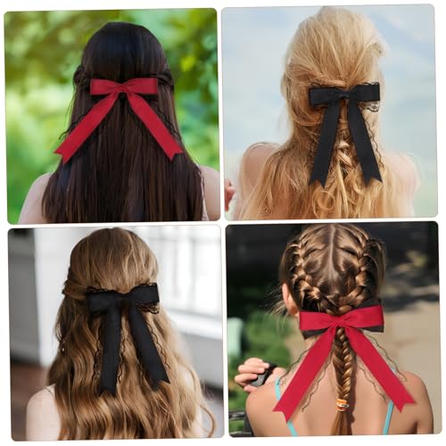 Baluue 4 Stück Lace Haarschleifen Große Schleifen Haarklammern mit Spitze Für Mädchen und Frauen Robuste Alligator Clips Charmanter Look Alltag und Fest Baluue 4 Stück Lace Haarschleifen Große Schleifen Haarklammern mit Spitze Für Mädchen und Frauen Robuste Alligator Clips Charmanter Look Alltag und Fest von Baluue