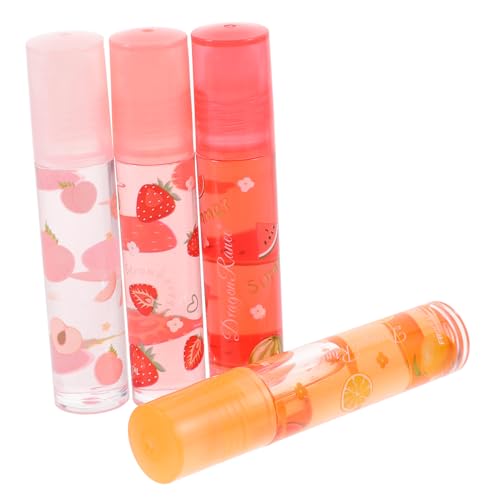 Baluue 4stücke Fruchtaroma Transparente Farblose Lippenlotion Feuchtigkeitspflege Für Mädchen Für Unterwegs Schützt Und Pflegt Trockene Lippen von Baluue