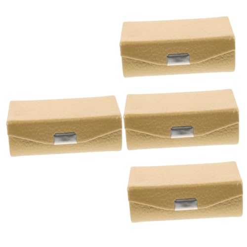 Baluue 4stücke Lipstick Holder Organizer Mit Spiegel Tragbarer Kosmetikaufbewahrung Für Lippenstifte Stilvolles Goldfarbenes Design Für Und Unterwegs Lippenstift Aufbewahrungstasche von Baluue