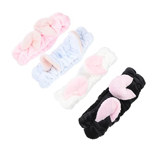 Baluue Haarbänder für Die Dusche Katzenohren 4-teilig Elastisches Make-up-stirnband Spa-stirnband für Frauen Yoga-wraps Elastische Haarbänder Baluue Haarbänder für Die Dusche Katzenohren 4-teilig Elastisches Make-up-stirnband Spa-stirnband für Frauen Yoga-wraps Elastische Haarbänder von Baluue