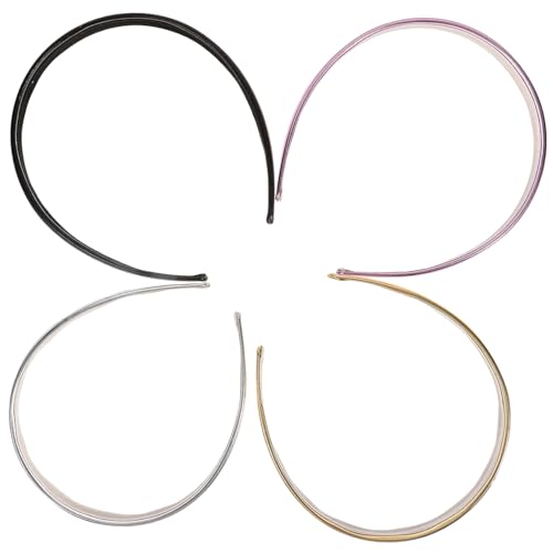 Baluue 4stücke Teiliges Damen Stirnbänder Aus Kunstleder Modische Retro Haarschmuck-kombination Champagner Vielseitige Und Elegante Haaraccessoires Für Jeden Anlass von Baluue