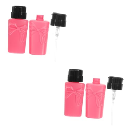 Baluue 4stücke Nagellackentferner Pumpflasche Mit Druckmechanismus Für Make-up Entferner Toner Oder Andere Schönheitsflüssigkeiten Und Tragbares Design Für Mit Schleife von Baluue