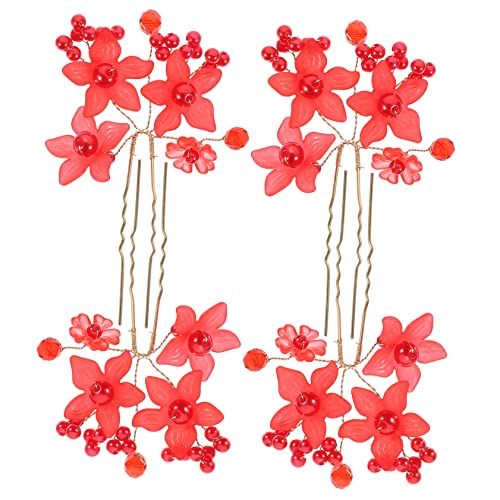 Baluue 4stücke Vintage Haarspangen Mit Blumenmotiv Für Hochzeiten Förmige Haarnadeln Für Dicke Und Lockige Frisuren Robust Und Leicht Perfektes Accessoire Für Und Mädchen von Baluue