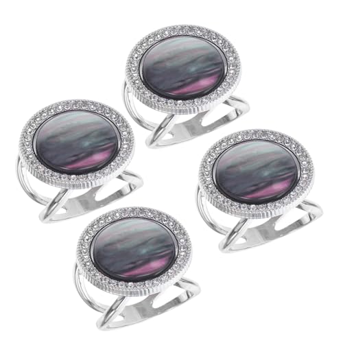 Baluue 4stücke Metall Schalringe Und Clips Für Damen Kleidungszubehör Schmuckclips Für Pullover Und T-shirts Schalhalter Für Tägliche Nutzung von Baluue