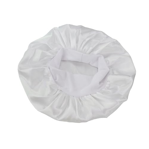 Baluue 4stücke Satin Schlafhaube Für Damen Elastisch Zum Schlafen Für Make-up Und Dauerwellen Einfarbige Beauty-mütze Blau Rosa von Baluue