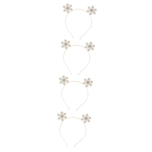Baluue 4stücke Weihnachts-haarband Mit Schneeflocken- Glitzersteinen Für Damen Und Mädchen Accessoire Für Festliche Feiern Partys Und Winterveranstaltungen von Baluue