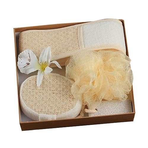 Baluue 4stücke Teiliges Mit Körperreinigungswerkzeugen Badeschwamm Peeling-handtuch Und Schwamm Für Und Für Tägliche Hautpflege Und Sanftes Peeling von Baluue