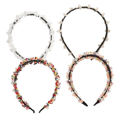 Baluue 4stücke Teiliges Gepolsterte Haarschmuck Mit Bunten Perlen Haarband Für Damen Und Mädchen Für Besondere Anlässe Wie Weihnachten Und Valentinstag von Baluue