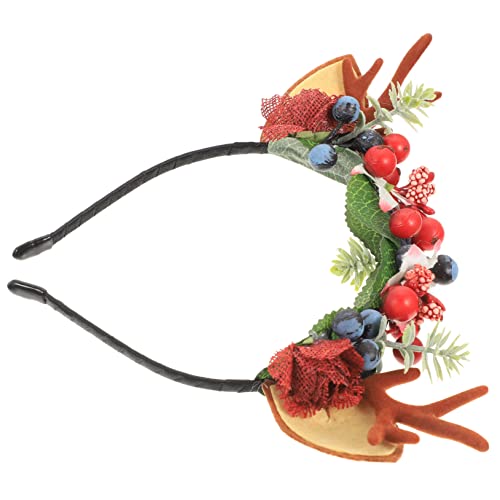 Baluue 4stücke Weihnachtliches Rentiergeweih Haarband Mit Beeren Lustige Antler Kopfbedeckung Für Festlichkeiten Leicht Und Für Partys Und Cosplay von Baluue