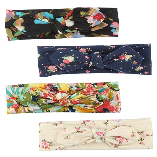 Baluue 4stücke Stirnbänder Für Damen Aus Weichem Elastischem Verstellbare Haarbänder Mit Hasenohren-design Kopftuch-alternative Für Mädchen Und Erwachsene von Baluue