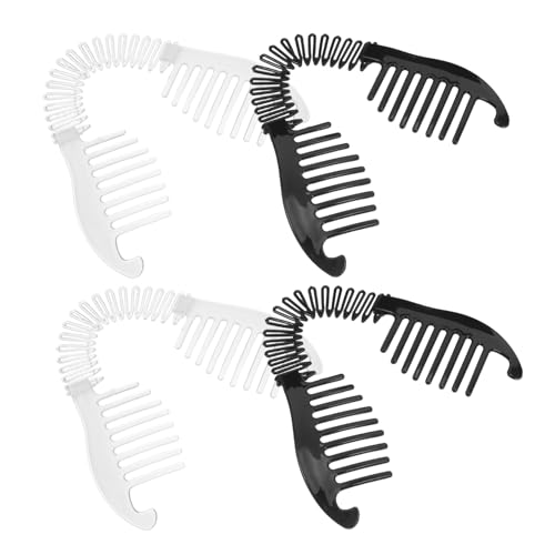 Baluue 4 Stück Teiliges Bananen-haarklammern aus Leichtem Kunststoff Doppelseitiger Snap-haarclip für Damen und Teens Elastischer Pferdeschwanz-halter für Stylische Frisuren und Lebendige Baluue 4 Stück Teiliges Bananen-haarklammern aus Leichtem Kunststoff Doppelseitiger Snap-haarclip für Damen und Teens Elastischer Pferdeschwanz-halter für Stylische Frisuren und Lebendige von Baluue