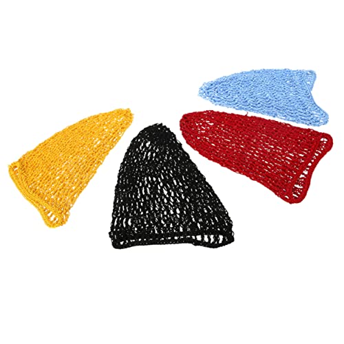 Baluue 4 Stück Teiliges Handgehäkeltes Haarnetz aus Baumwoll Rayon Mischgewebe Leichtes Bequemes Mesh Haarnetz für Damen Snood zum Fixieren und Schutz der Haare bei Alltag und Freizeit von Baluue