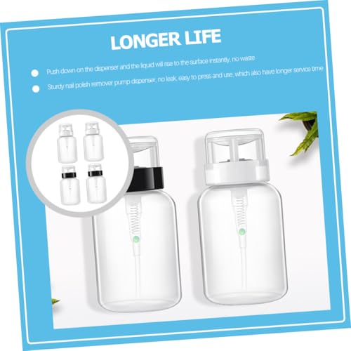 Baluue 4 Stück Teiliges Nagellackentferner Transparent Wiederverwendbar Anti kratz Kunststoff Flaschen zum Befüllen für Nagellack Make up Entferner und Toner von Baluue