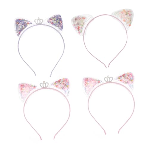 Baluue 4stücke Junge Mädchen Haarreifen Niedliche Rutschfeste Haarschmuck Für Mädchen Für Outdoor-aktivitäten Und Partys Weiß von Baluue