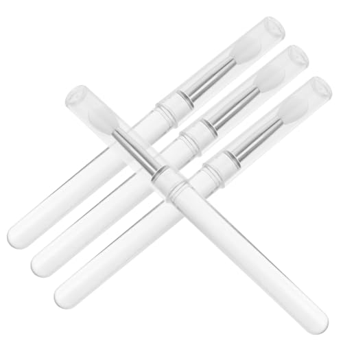 Baluue 4 Stück Silikon Lippenpinsel Für Lippenstift Wiederverwendbare Applikatoren Transparent Für Frauen Tragbar Für Make up Und Lippenpflege von Baluue