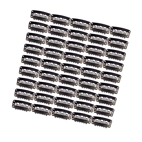 Baluue 45stücke Sechs- Haarklammer Für Metall-lackierte Beret Clips Schwarz Für Haar-extensions Und Brautschmuck von Baluue