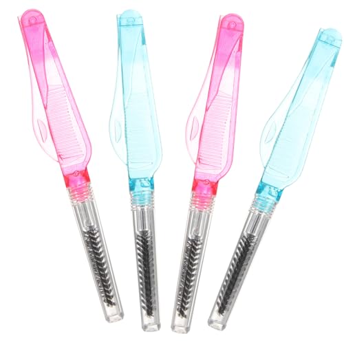 Baluue 4stücke Einweg-wimpernbürstenkamm Faltbar Tragbar Mini-wimpernbürste Make-up-tool Für Wimpern Und Mascara Zufällige Farbe von Baluue