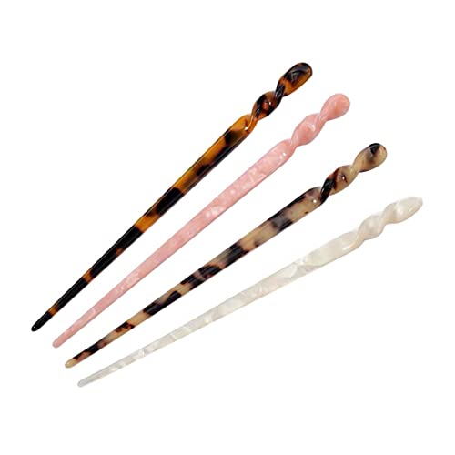 Baluue 4stücke Haarnadeln Aus Acetat Für Hochsteckfrisuren Stilvolles Kopfschmuck-accessoire Für Frauen Geeignet Für Partys Und Alltag von Baluue