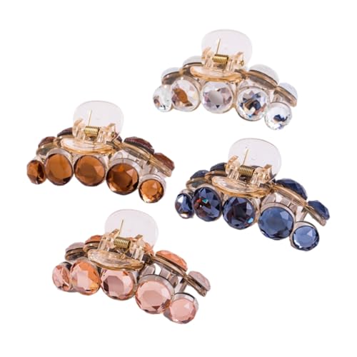 Baluue 4stücke Kristall Haarspangen Für Frauen Elegante Haarclips Für Jeden Anlass Für Dickes Dünnes Glattes Oder Lockiges Haar Champagner Und Roségold von Baluue