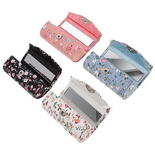 Baluue 4stücke Lippenstiftbox Aus Lippenstift-organizer Mit Besticktem Muster Aufbewahrungsbox Für Lipgloss Und Make-up Geeignet Für Zuhause Oder Kosmetikladen von Baluue