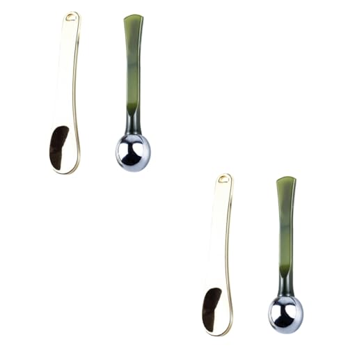 Baluue 4stücke Mini Make-up Spatel Praktische Löffel Für Cremes Und Kosmetik Für Gesichtsmasken Und Augenpflege Aus Robustem Material Leicht Zu Reinigen Und Anzuwenden von Baluue