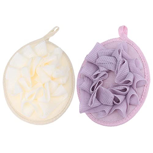 Baluue 4stücke Rückenschrubber Peeling-handtücher Für Badetücher Duschtuch Peeling-schrubber Badewaschlappen Mit Netz-luffa Für Männer Und Frauen von Baluue