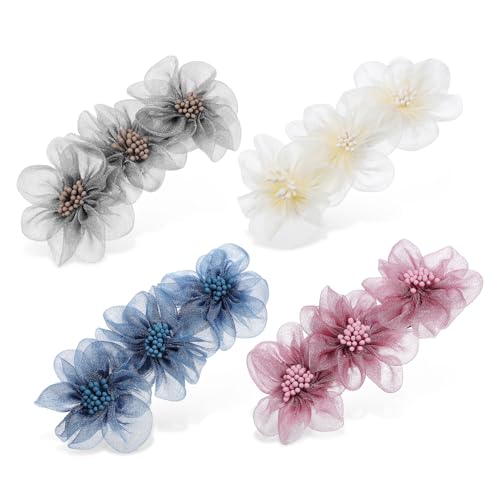 Baluue 4stücke Teiliges Blumen-haarclips Für Damen Leichte Rutschfeste Haarklammern Und Für Hochzeiten Und Besondere Anlässe Vielseitige Haaraccessoires Für Haartyp von Baluue
