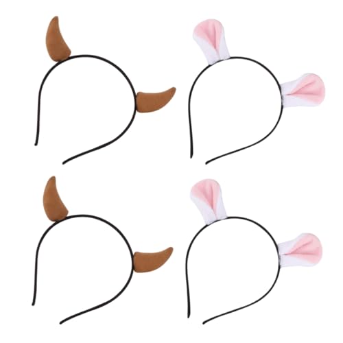 Baluue 4stücke Teiliges Kreative Geweih Haarschmuck Für Weihnachten Wiederverwendbare Antler Haarreifen Für Mädchen Und Erwachsene Perfektes Cosplay Zubehör Für Festlichkeiten Und von Baluue