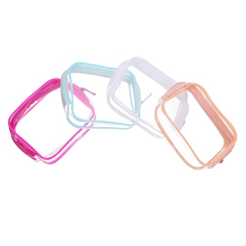 Baluue 4stücke Transparente Kosmetiktasche Mit Reißverschluss Reise-kulturbeutel Durchsichtige Make-up-Tasche Für Damen Wiederverwendbare Organizer Mit Verstärkten Nähten Für von Baluue
