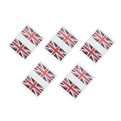 Baluue 5sätze Wasserdichte England Flaggen Aufkleber Für Sportevents Temporäre Tattoos Für Fans Nationalflaggen Gesichtsaufkleber Dekoration Und Unterstützung Für Team von Baluue