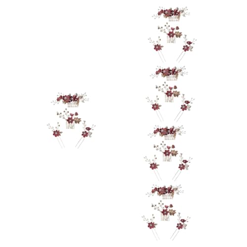 Baluue 5sätze Eleganter Braut Haarkamm Mit Blumen-design Teiliges Set Für Hochzeiten Festlichkeiten Und Fotografie Stilvolles Haaraccessoire Für Damen Und Mädchen Lebhaftem Rot Baluue 5sätze Eleganter Braut Haarkamm Mit Blumen-design Teiliges Set Für Hochzeiten Festlichkeiten Und Fotografie Stilvolles Haaraccessoire Für Damen Und Mädchen Lebhaftem Rot von Baluue