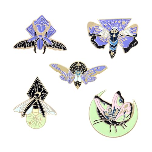 Baluue 5 Stück Leuchtende Broschen aus Legierung Kreative Anstecknadeln für Kleidung Modische Accessoires Langlebig und Stilvoll Einzigartiges Design für Damen von Baluue