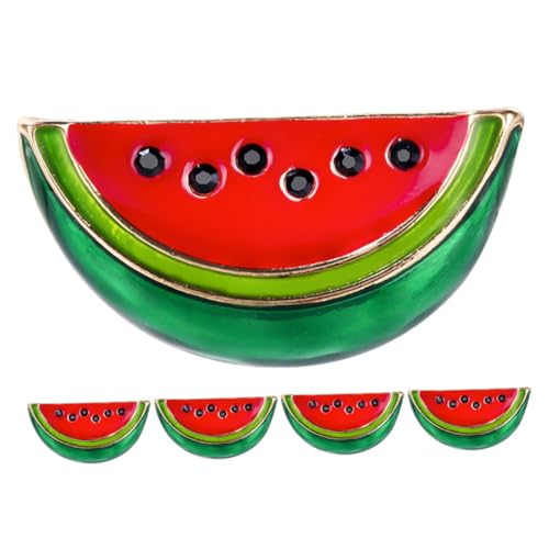 Baluue 5 Stück Wassermelonen Broschen Anstecknadeln Niedliche Obst form Stabile Kleid Clips für Cardigan Hemd Schal Dekorative Broschen für Damen Party und Alltag von Baluue