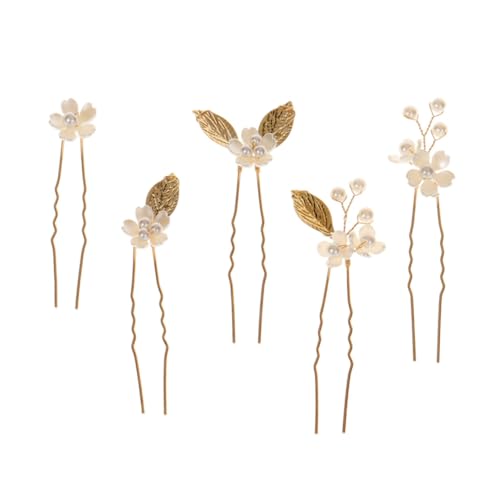 Baluue 5 Stücke Frauen Braut Haar Schmuck Blume Haarnadeln -legierung Braut Haar Stück für Hochzeit von Baluue