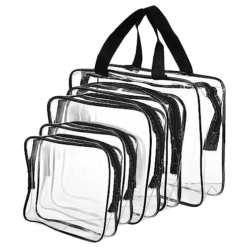 Baluue 5stücke Transparente Kosmetiktasche Reise-Organizer Make-up-Beutel Mit Reißverschluss Für Damen Urlaub Camping Fitnessstudio Leicht Und Langlebig von Baluue