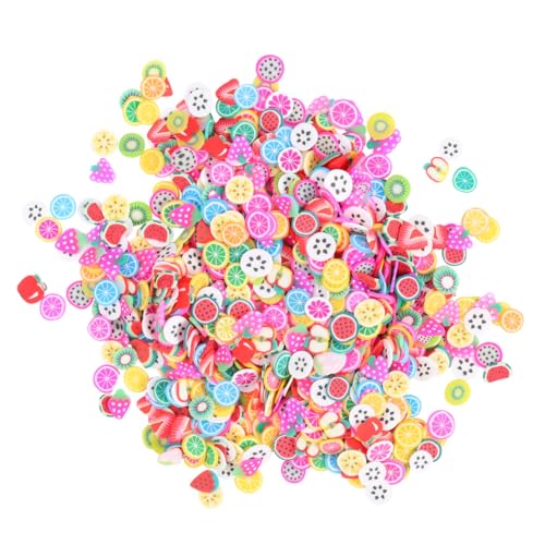 Baluue 5000 Stück Teiliges DIY Nageldesign Bunte Fruchtscheiben Nail Art Sticker aus Sicherem Polymer Clay für Fingernägel Nagelkunst Dekoration Vielseitig Einsetzbar von Baluue