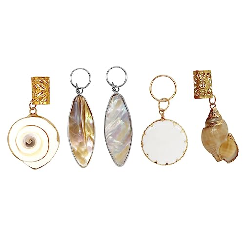 Baluue 5stücke Dreadlock Anhänger Haarschmuck Haar Ringe Dekorative Kopfaccessoires Mit Bunten Meeres Perlen-motiven Für Männer Und von Baluue