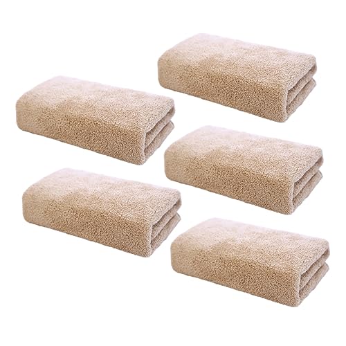 Baluue 5stücke Teiliges Mikrofaser Gesichtsreinigungstücher Khaki Ultraweiche Makeup-entferner Handtücher Schnelltrocknend Für Empfindliche Haut Tragbar Für Zuhause Und Reisen von Baluue