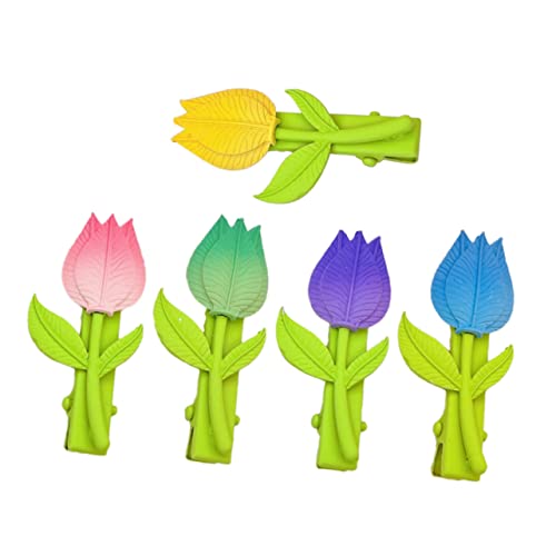 Baluue 5stücke Tulpen-haarstyling-clips Farbenfrohe Blüten-haarspangen Für Mädchen Und Haar-accessoire Für Verschiedene Frisuren Und Anlässe Perfektes Für Feiertage Und Geburtstage von Baluue