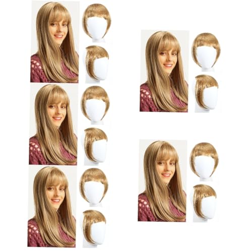 Baluue 5St Haarnadel Perückenaufsätze haar verlängerungen Haarspange Klammer haarschmuck für damen Haarverlängerungen knallen Fake-Clip-in- Hochtemperaturdraht Yellow von Baluue