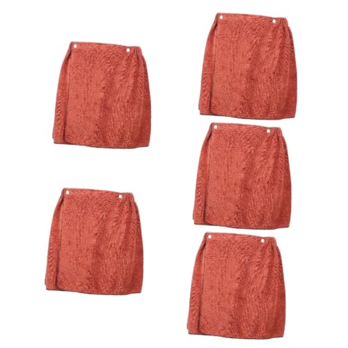 Baluue 5St Herren Badetuch Badewaschlappen Mikrofaser-Haartuch Duschwaschlappen Körper Luffa-Schwamm Kurze Badetücher Faser Badetuch Herren-Badetuch Badewickel Polyester (Polyester) Brown von Baluue