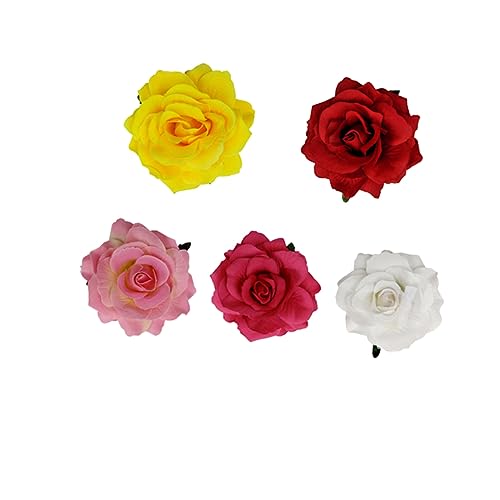 Baluue Rosy Haarspangen Mit Künstlicher Blumenbrosche 5er-pack Elegantes Haar Für Damen Perfekt Für Weihnachten Bankette Partys von Baluue