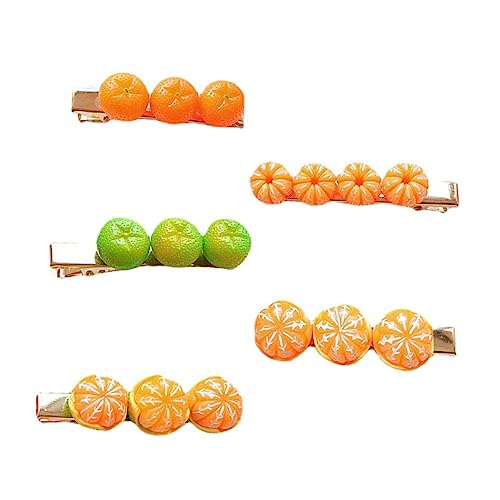 Baluue 5stücke Obst Design Haarnadeln Für Frauen Frucht Haarspangen Haar-accessoire in Orange Frucht Stil Obst Haarspangen Haarschmuck Für Verschiedene Anlässe von Baluue