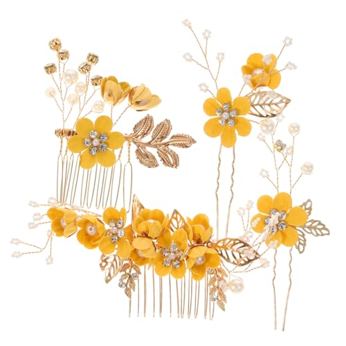Baluue 5sätze Braut Haarschmuck Set Mit Blumenhaarkamm Und Haarnadeln Hochzeitszubehör Für Damen Teiliges Set Für Braut Und Brautjungfern Gelb Baluue 5sätze Braut Haarschmuck Set Mit Blumenhaarkamm Und Haarnadeln Hochzeitszubehör Für Damen Teiliges Set Für Braut Und Brautjungfern Gelb von Baluue
